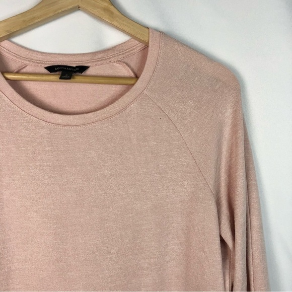 Banana Republic Light Pink Ruffle Long Sleeve Blouse S - Picture 3 of 4